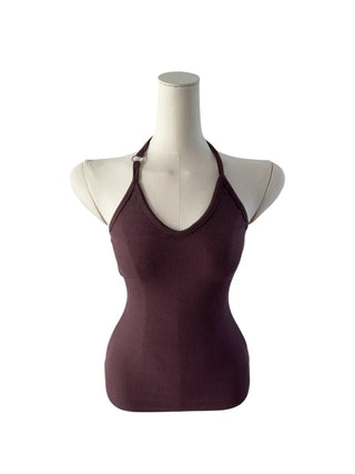 Ring halterneck ribbed sleeveless ring halterneck ribbed nasi