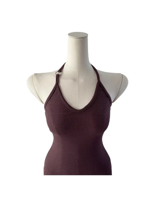 Ring halterneck ribbed sleeveless ring halterneck ribbed nasi