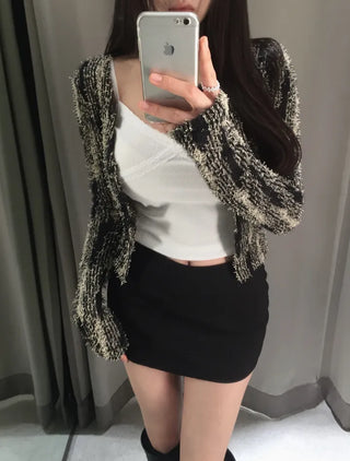 Vicky feather cardigan