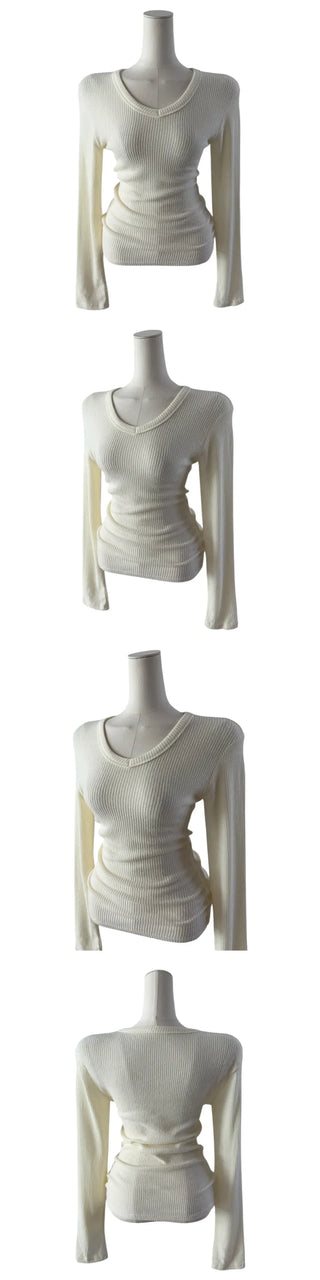 Monica wool V-neck knit