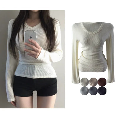 Monica wool V-neck knit