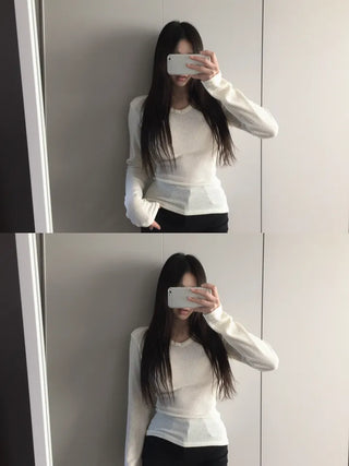 Monica wool V-neck knit