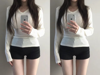 Monica wool V-neck knit