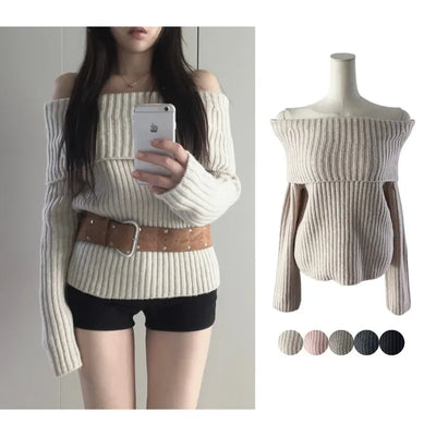 Shank ribbed off-knit