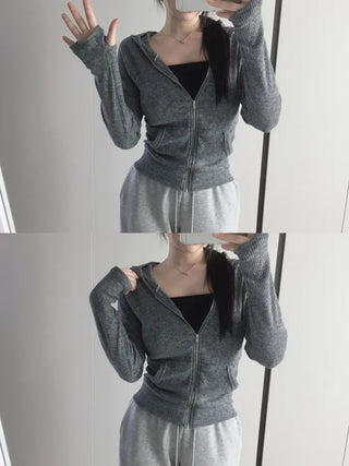 Carrie Warmer Knit Hooded Zip-Up