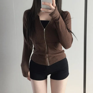 Carrie Warmer Knit Hooded Zip-Up