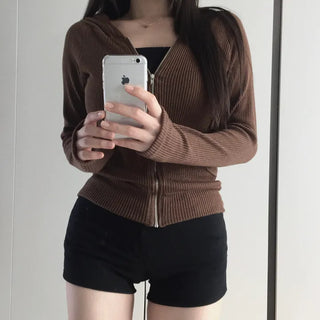 Carrie Warmer Knit Hooded Zip-Up