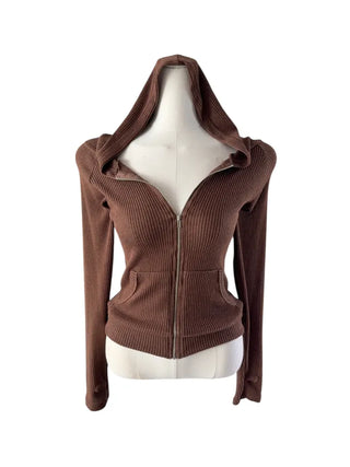 Carrie Warmer Knit Hooded Zip-Up