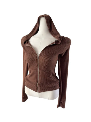 Carrie Warmer Knit Hooded Zip-Up