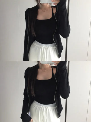Carrie Warmer Knit Hooded Zip-Up