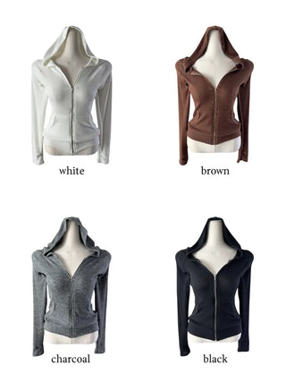 Carrie Warmer Knit Hooded Zip-Up