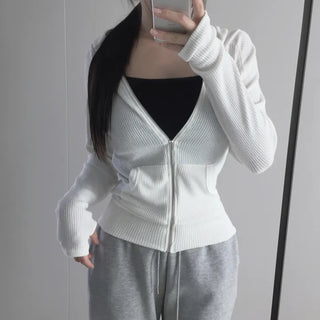 Carrie Warmer Knit Hooded Zip-Up