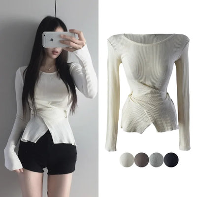 Mikasa Twisted Ribbed Long Sleeve T