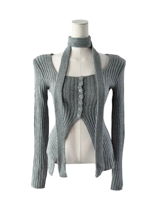 Carol open tie knit Carol team tie knit