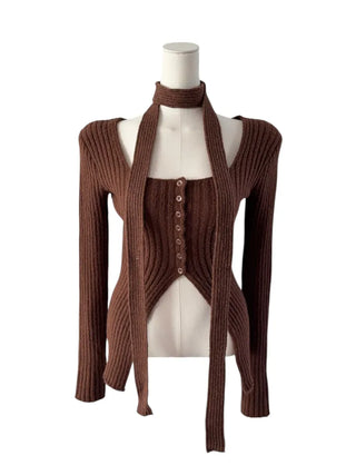 Carol open tie knit Carol team tie knit