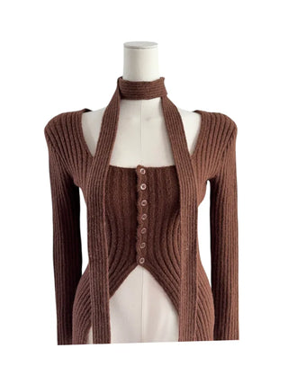 Carol open tie knit Carol team tie knit