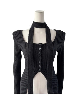 Carol open tie knit Carol team tie knit