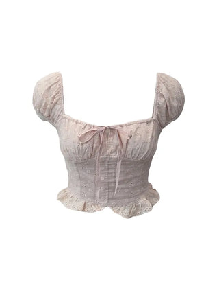 Princess punching frill blouse