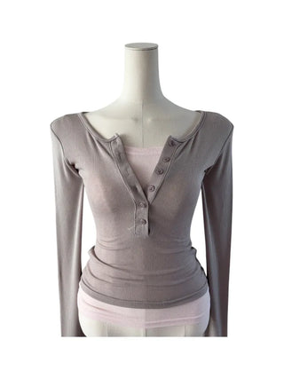 Mino Layered Button Slim T