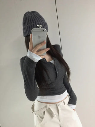 Mino Layered Button Slim T