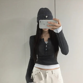 Mino Layered Button Slim T