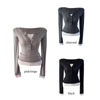 Mino Layered Button Slim T