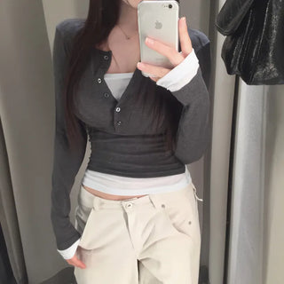 Mino Layered Button Slim T