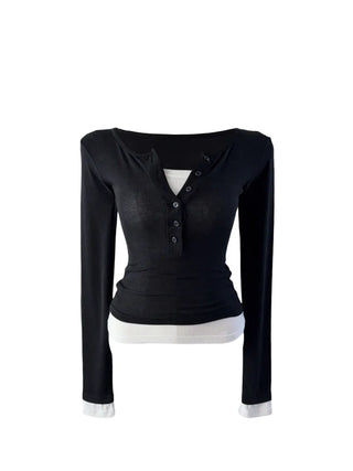 Mino Layered Button Slim T