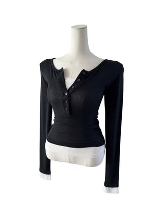 Mino Layered Button Slim T