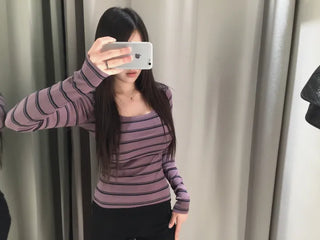 Puzzah Dangara Square Neck Long Sleeve T