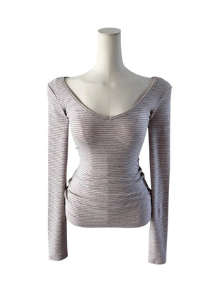 Mikano Peach V-neck T