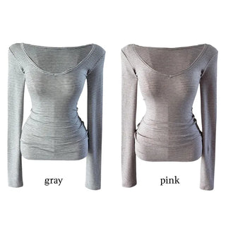 Mikano Peach V-neck T