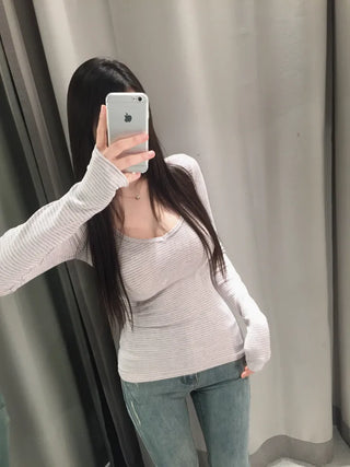 Mikano Peach V-neck T