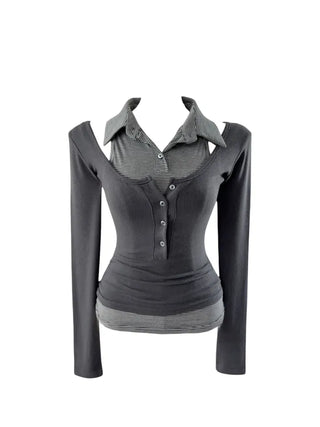 Solid Double Collar Halter T