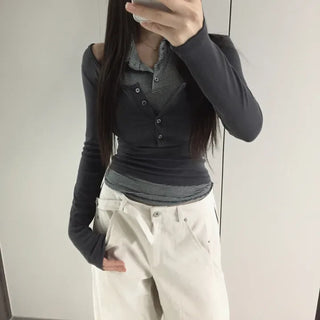 Solid Double Collar Halter T