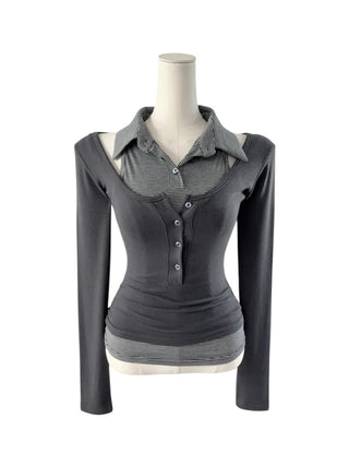 Solid Double Collar Halter T