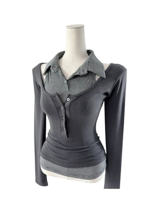 Solid Double Collar Halter T