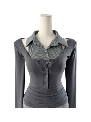 Solid Double Collar Halter T