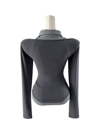 Solid Double Collar Halter T