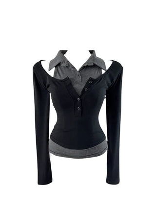 Solid Double Collar Halter T