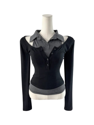 Solid Double Collar Halter T