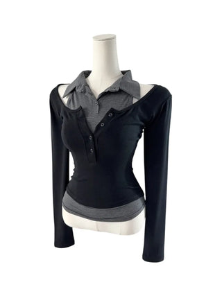 Solid Double Collar Halter T