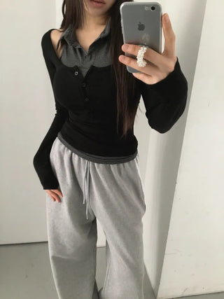 Solid Double Collar Halter T