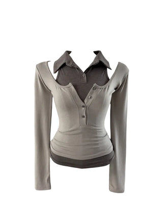 Solid Double Collar Halter T