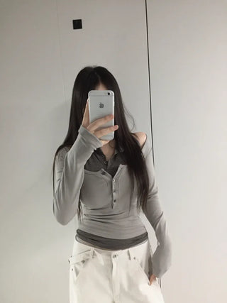 Solid Double Collar Halter T