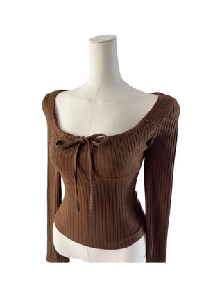 Hanji strap ribbed square neck T