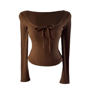 Hanji strap ribbed square neck T