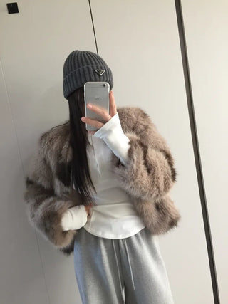 Choco Mousse Fur Jacket