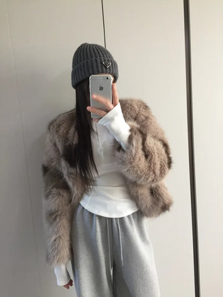 Choco Mousse Fur Jacket