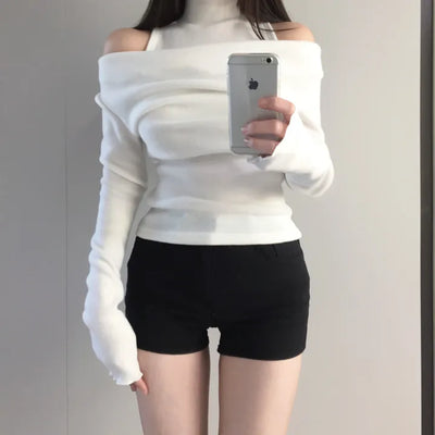Turtle layered napping blouse T